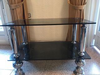 Mesa cristal televisión