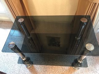 Mesa cristal televisión