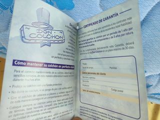 Se vende colchón de matrimonio y se regala su fund