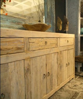Mueble consola Wabi Sabi madera maciza 
