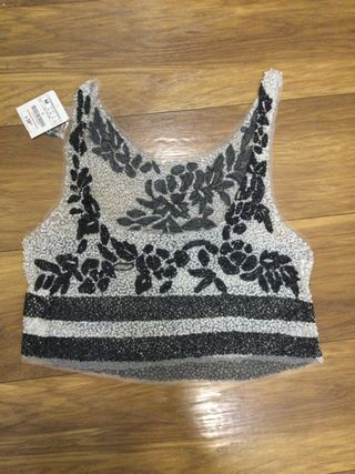 Top lentejuelas Zara T. M