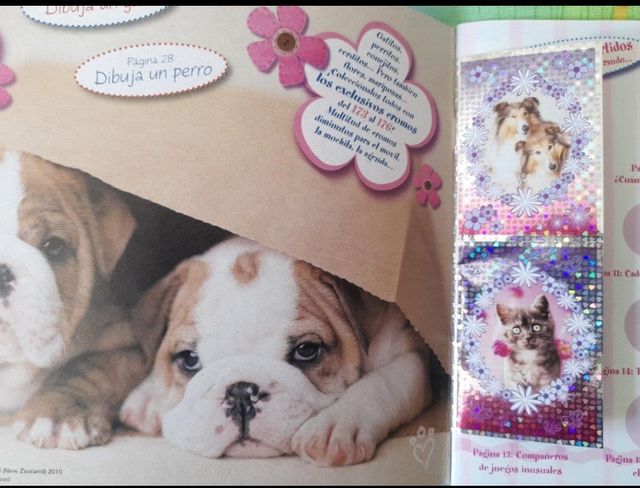 3 álbumes + 12 sobres de perros y gatos