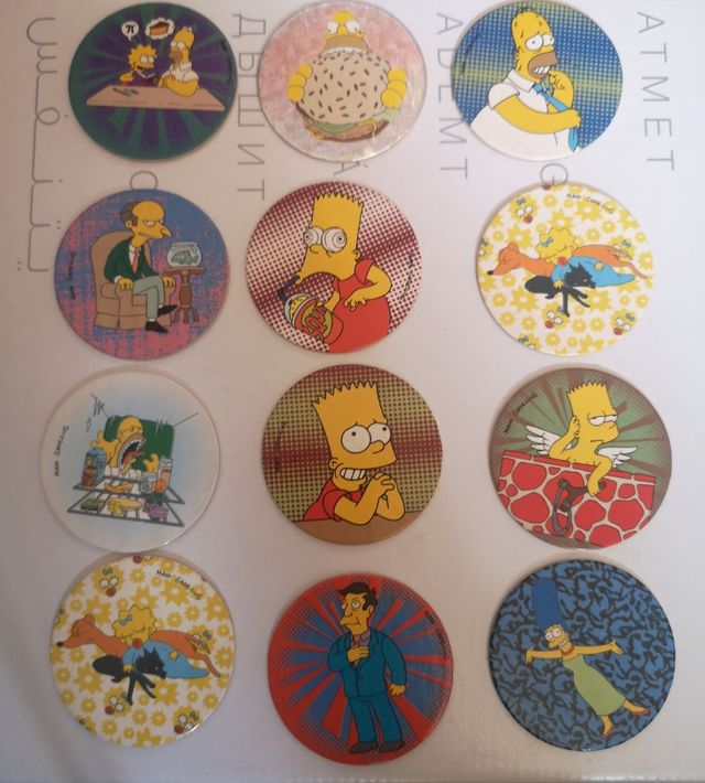 12 Tazos Los Simpson