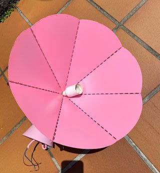 LÁMPARA COLGANTE METÁLICA ROSA