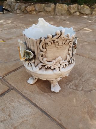 Jarrón de cerámica italiana Capodimonte