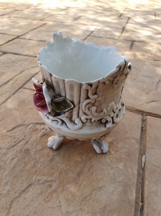 Jarrón de cerámica italiana Capodimonte