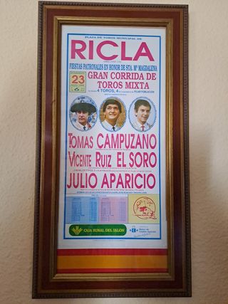 Cuadro Cartel de Toros 1989 Ricla