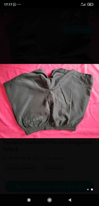 Pantalón-bañador Fila con braguero. Talla S