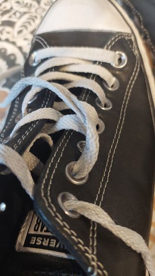 Converse de Plataforma de piel Talla 42 Negro