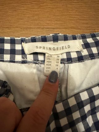 Pantalón de cuadros azules