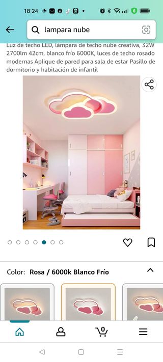 lampara infantil de nube