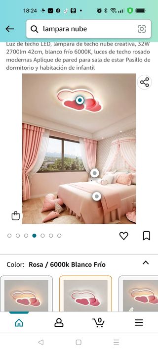 lampara infantil de nube