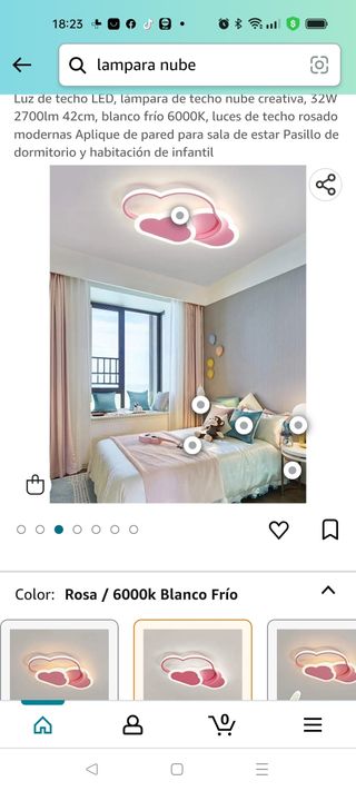 lampara infantil de nube