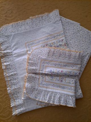 Sábanas cama 150cm. 240x250cm. 50% algodón 50% pol