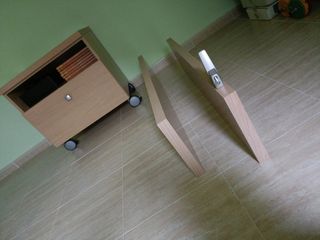 CARRITO TV Y 2 ESTANTERIAS MADERA