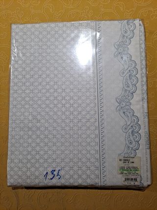 Sábanas cama 135cm. 50% algodón. 50% poliéster. En