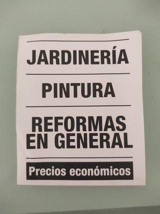 pintor , reformas y jardinería 
