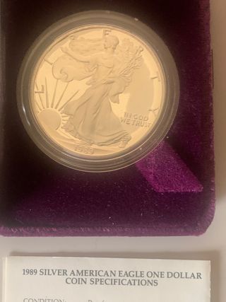 3 Moneda eagle proof 1988,1989 y 1990