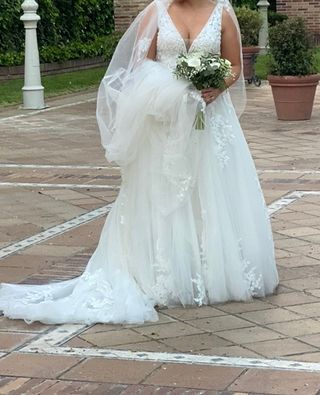 Vestido de novia Rosa Clara. 