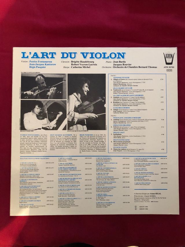 L'Art Du Violin Pasquier Kantarow Fontanarosa