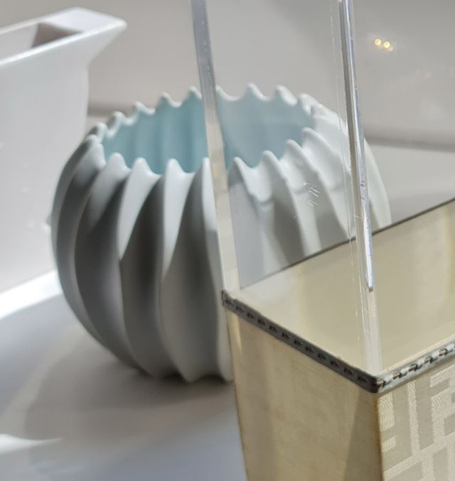 JARRON BLANCO RAYADO de diseño