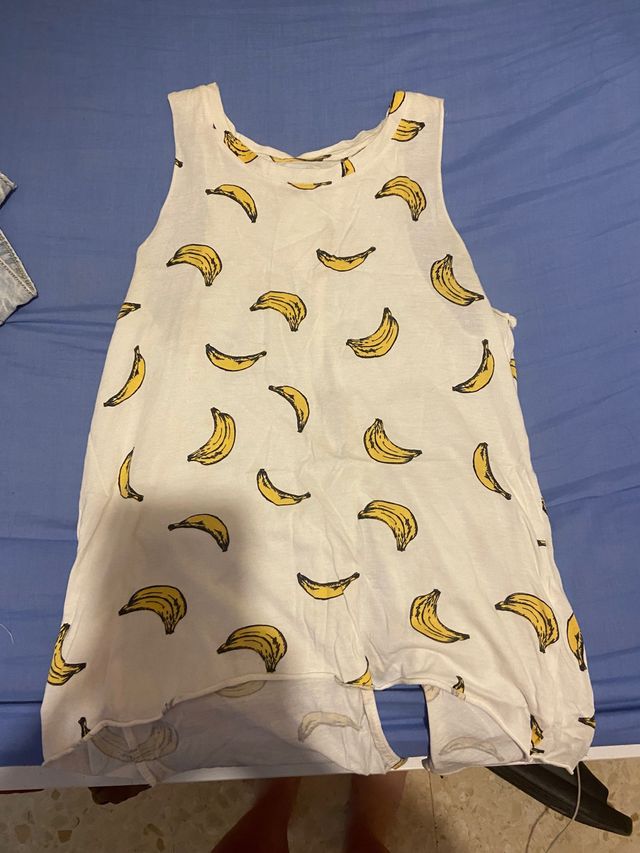 Camiseta abierta platános