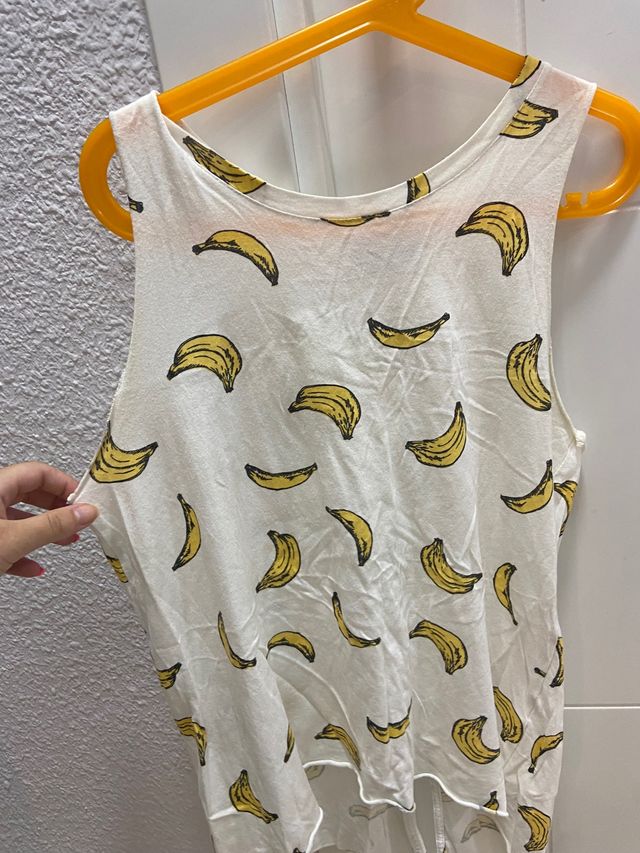 Camiseta abierta platános