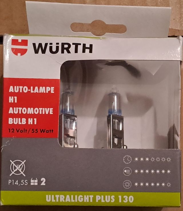 2 BOMBILLAS H1 +130% VISION WURTH