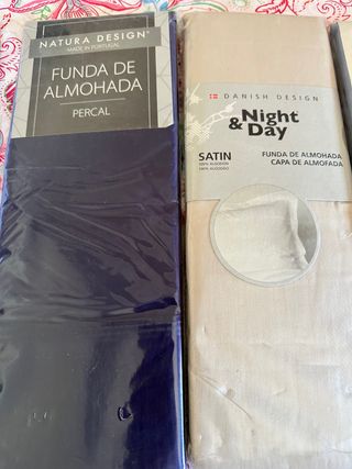 Fundas almohada 45x1,10cm cama de 1,80 cm