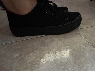 Bambas con plataforma negros