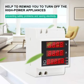 Guida DIN Amperometro Voltmetro AC 80-300V / 100A