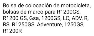 2 bolsas herramientas para bmw gs