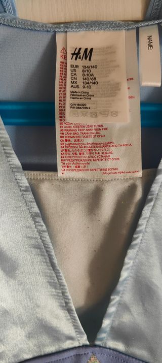 abito Elsa Frozen h&m 8/10 