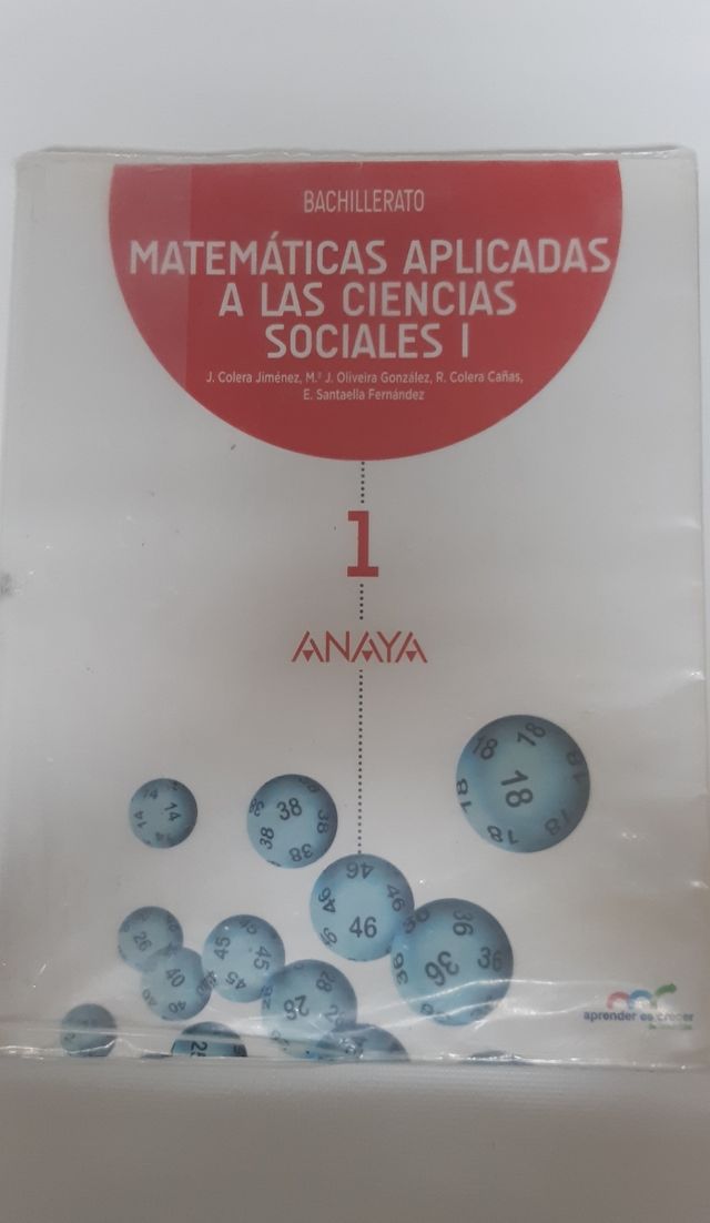Matemática aplicada às ciências sociais 1 de bac