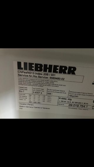 Piezas y puertas de nevera Liebherr