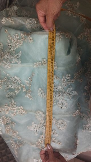 Vestido de fiesta de tul bordado talla XL