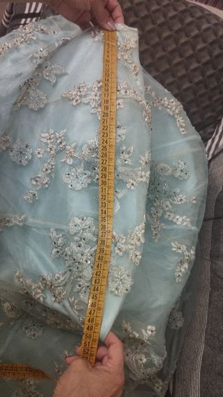 Vestido de fiesta de tul bordado talla XL