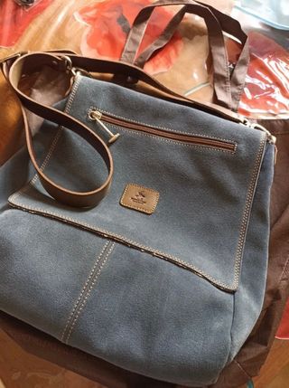 Bolso bandolera piel auténtica 