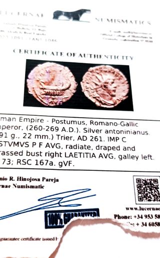 Póstumo, Antoniniano de Plata del año 260-269 D. C