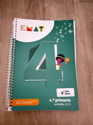 Libro matemáticas Emat cuarto primaria