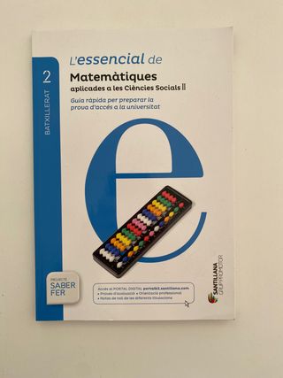 Libro Matemáticas Sociales 2do BACH