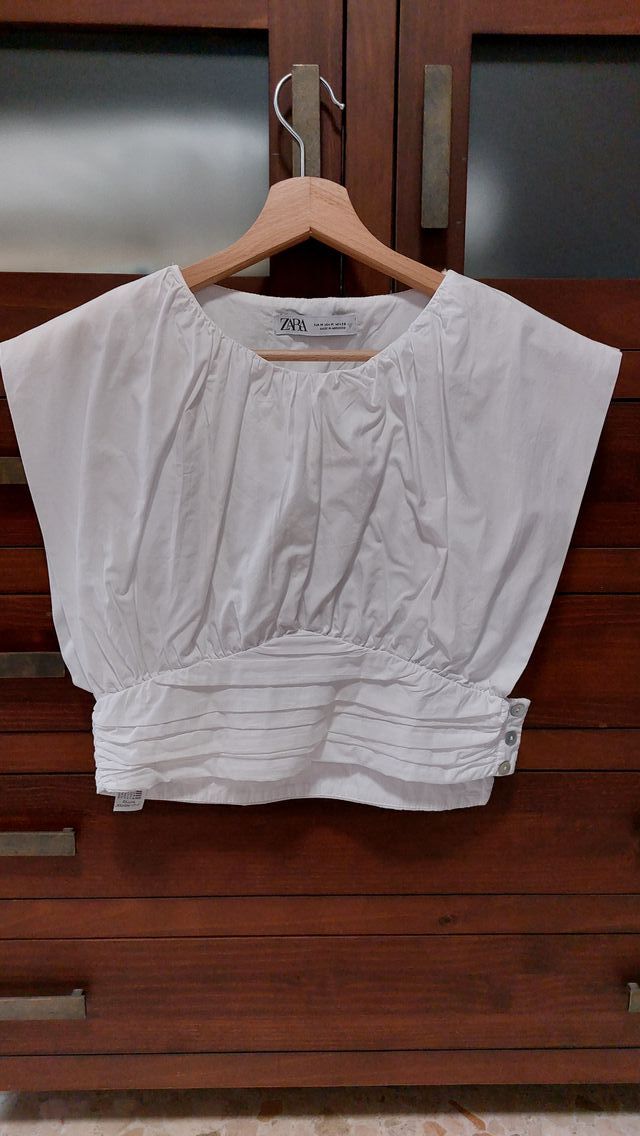 Top popelín Zara
