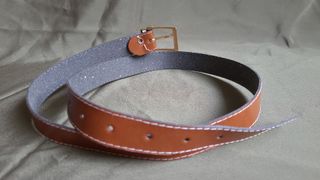 Cintura vintage beige in pelle