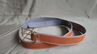 Cintura vintage beige in pelle