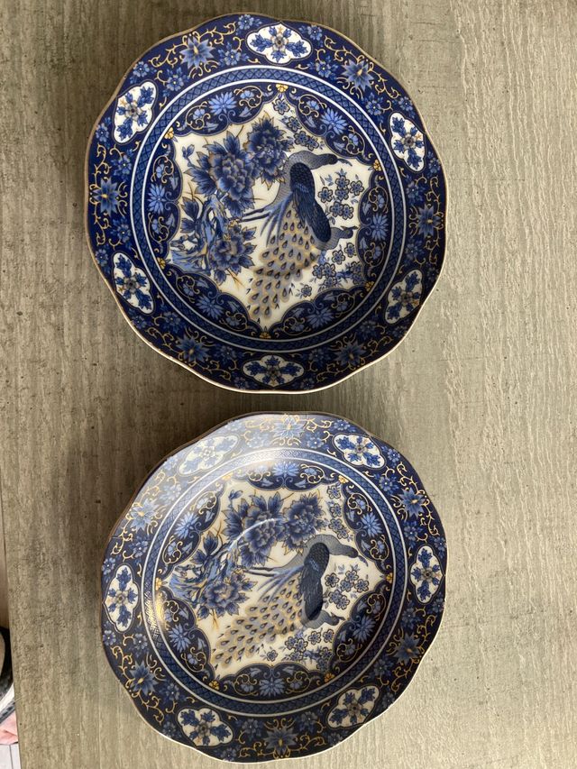 Antiguos platos decorativos porcelana japonesa