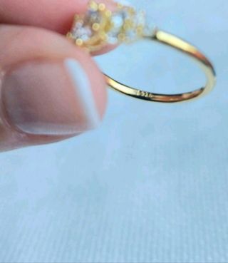 Anillo plata 925 con baño de oro