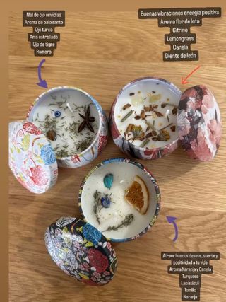 Detalles Para eventos en cera de soja .