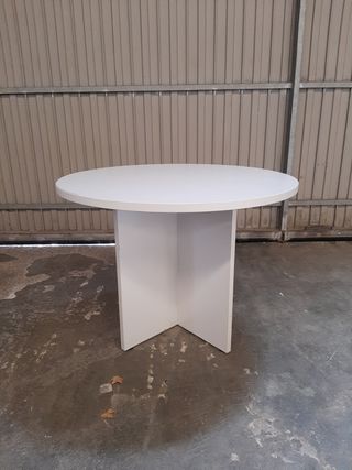 Mesa circular OFITRES pie madera. Ref MR28