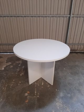 Mesa circular OFITRES pie madera. Ref MR28