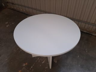Mesa circular OFITRES pie madera. Ref MR28